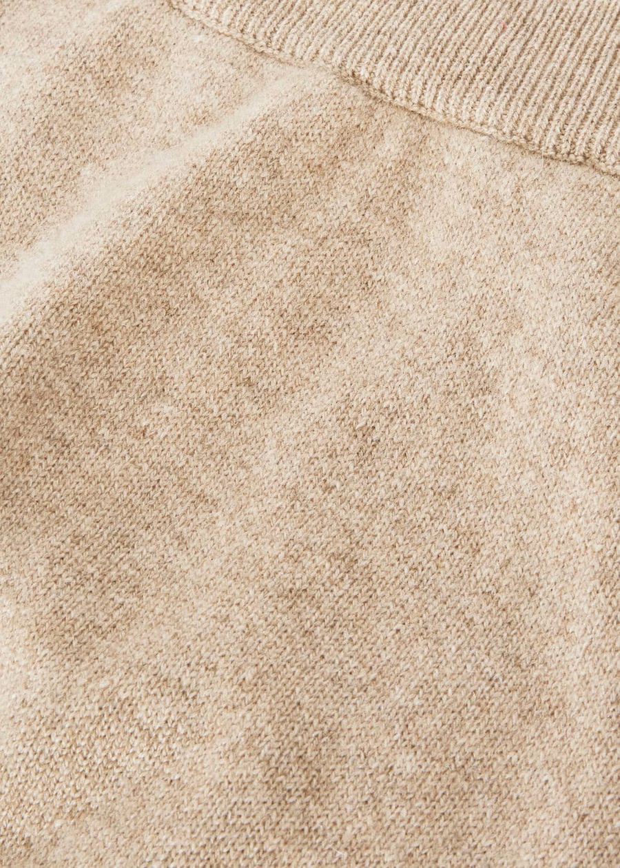 Pantalones de cachemir Baby Lovely para bebé, color marrón natural.