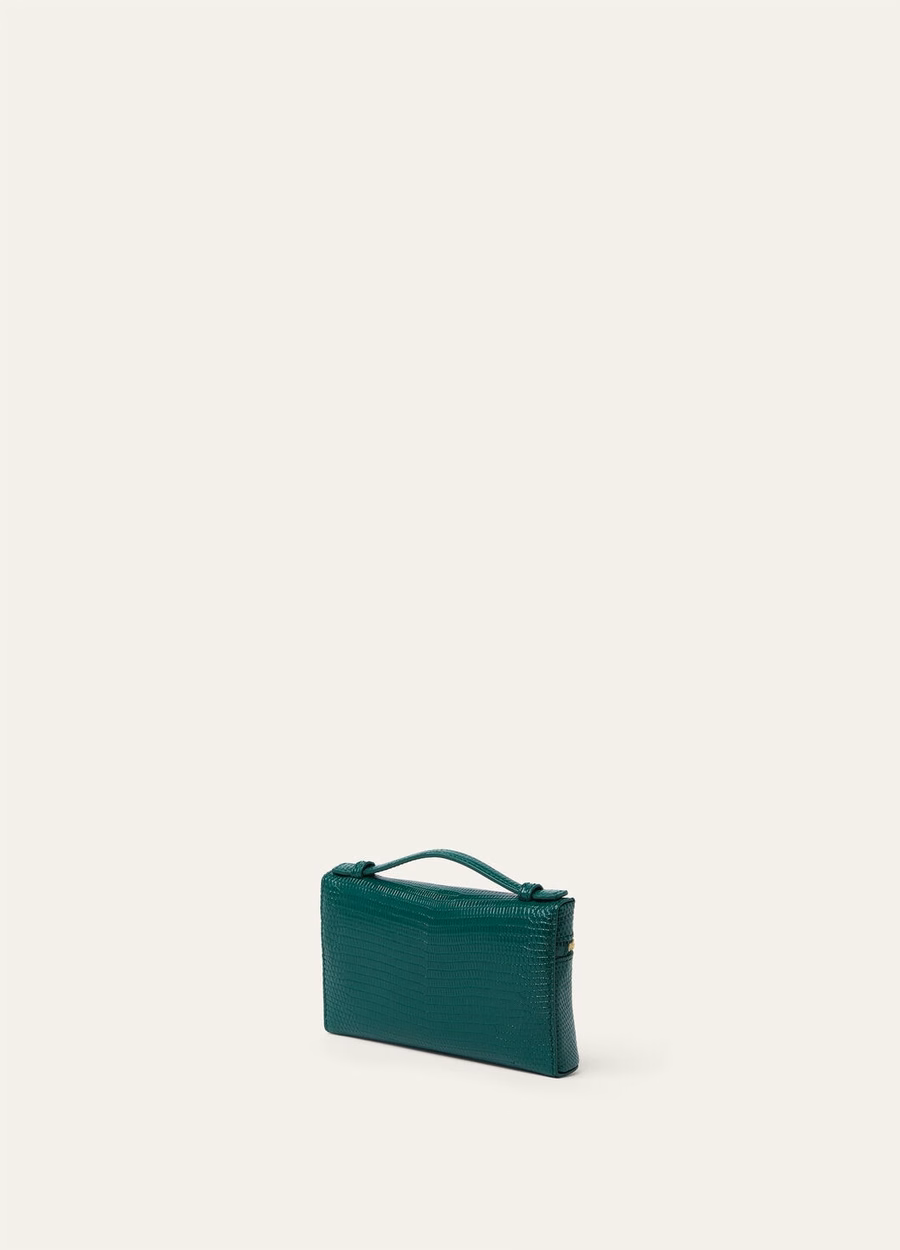 Minibolso de piel de lagarto con bolsillo adicional Jazz Club/Sun Gold