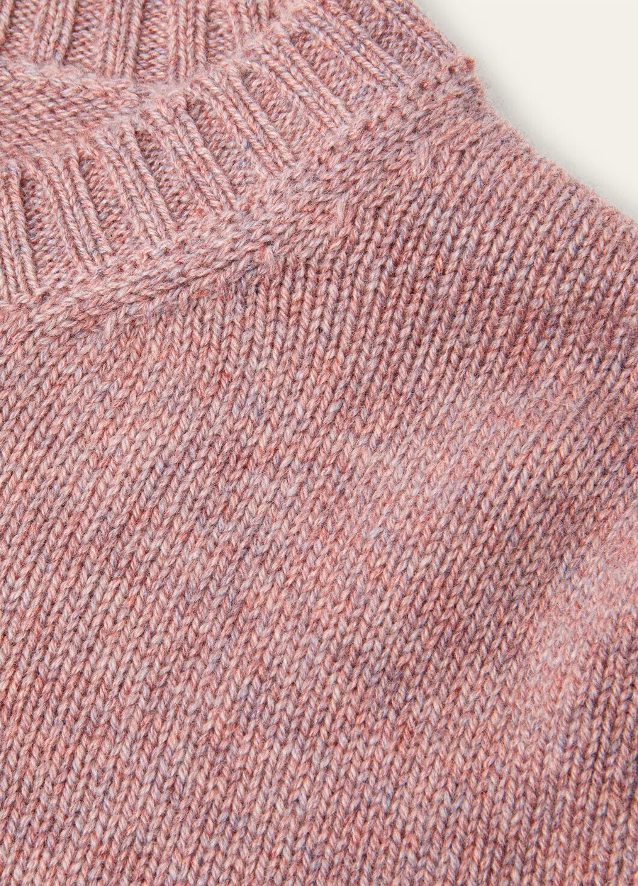 Sudadera infantil Parksville de cuello redondo, cachemir para bebé, color morado jaspeado.