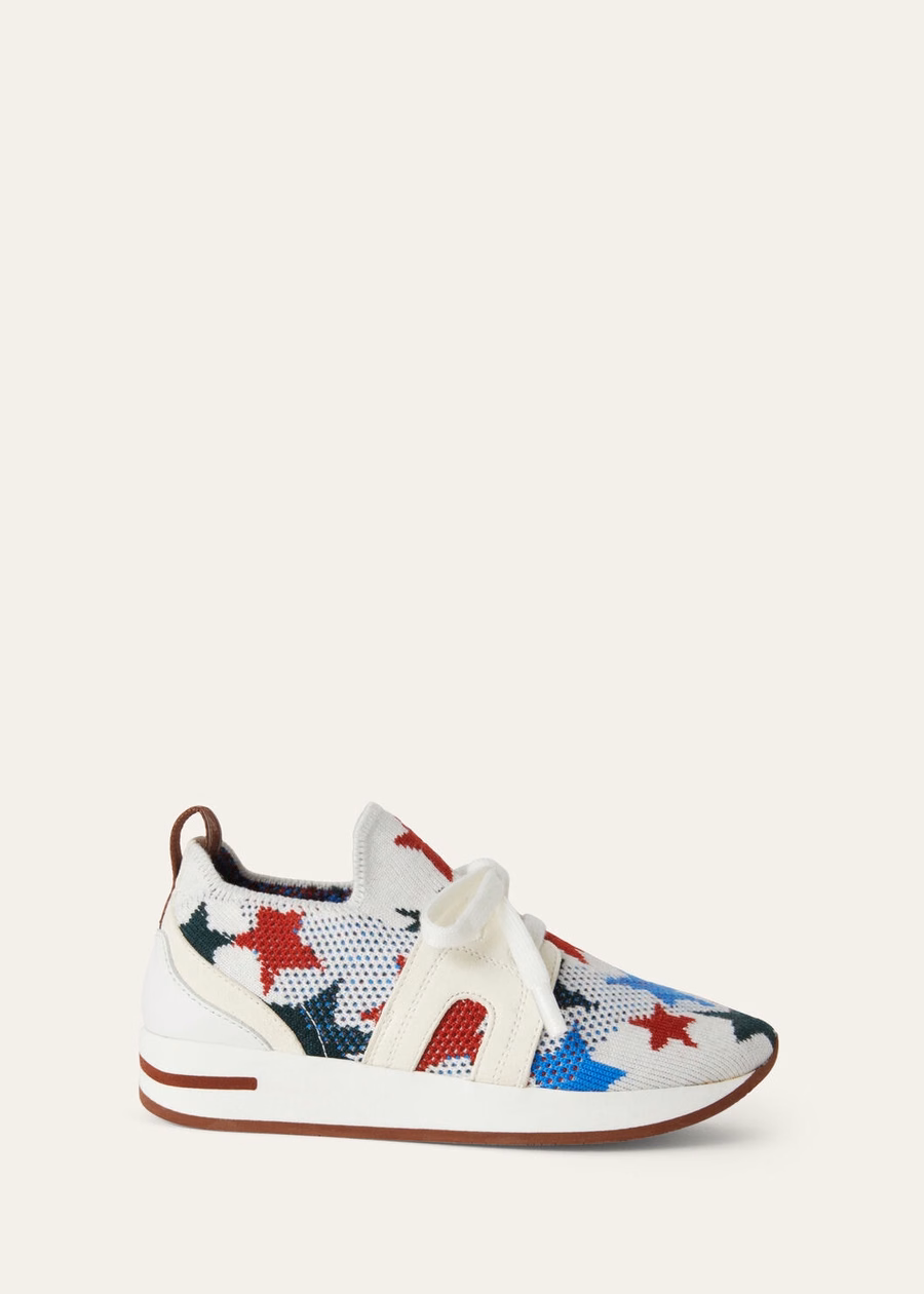 Zapatillas infantiles 360 LP Flexy Walk de lana virgen, color rojo/azul/verde.