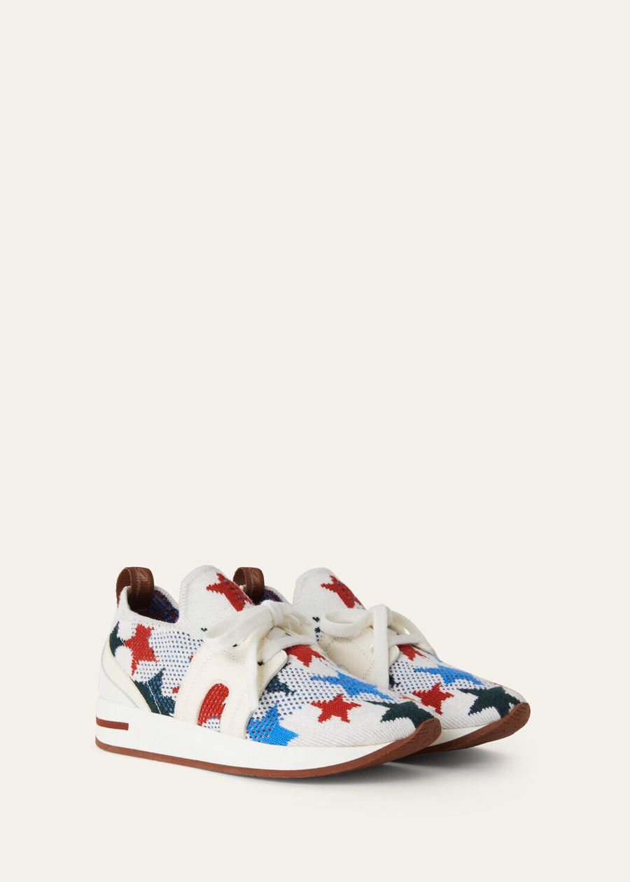 Zapatillas infantiles 360 LP Flexy Walk de lana virgen, color rojo/azul/verde.