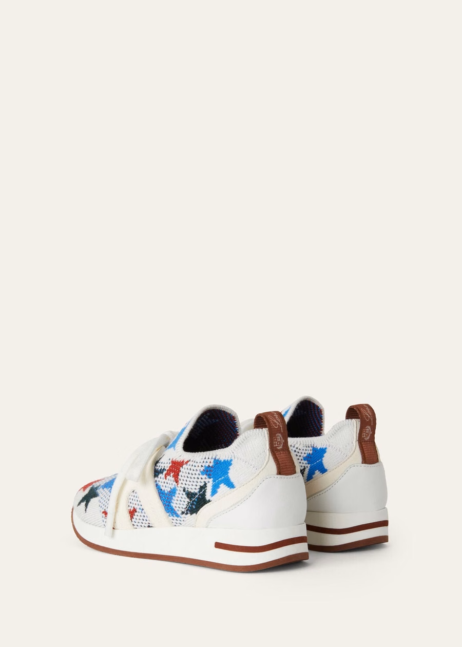 Zapatillas infantiles 360 LP Flexy Walk de lana virgen, color rojo/azul/verde.