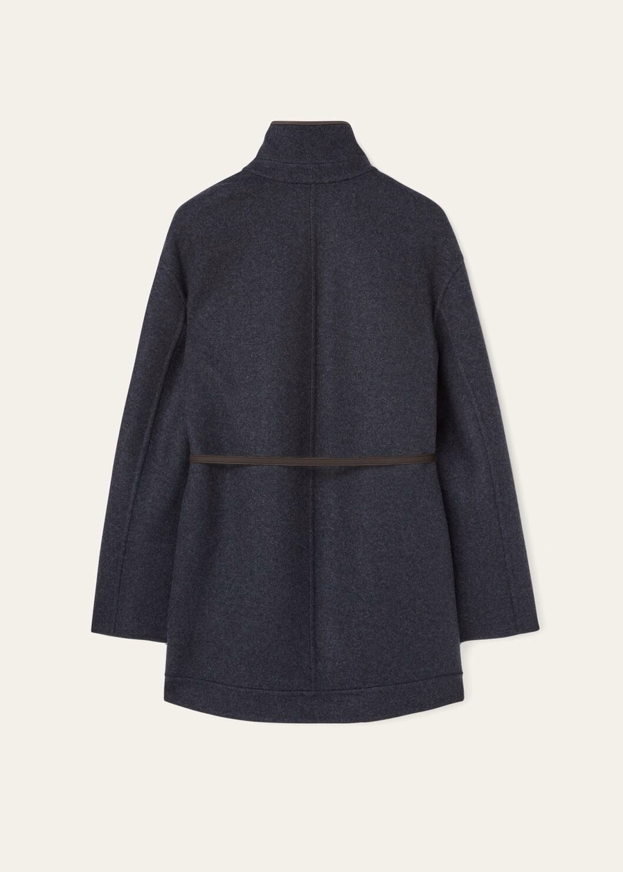 Chaqueta de cachemir Jimi Baby, color negro-gris jaspeado/madera jaspeada wengué.