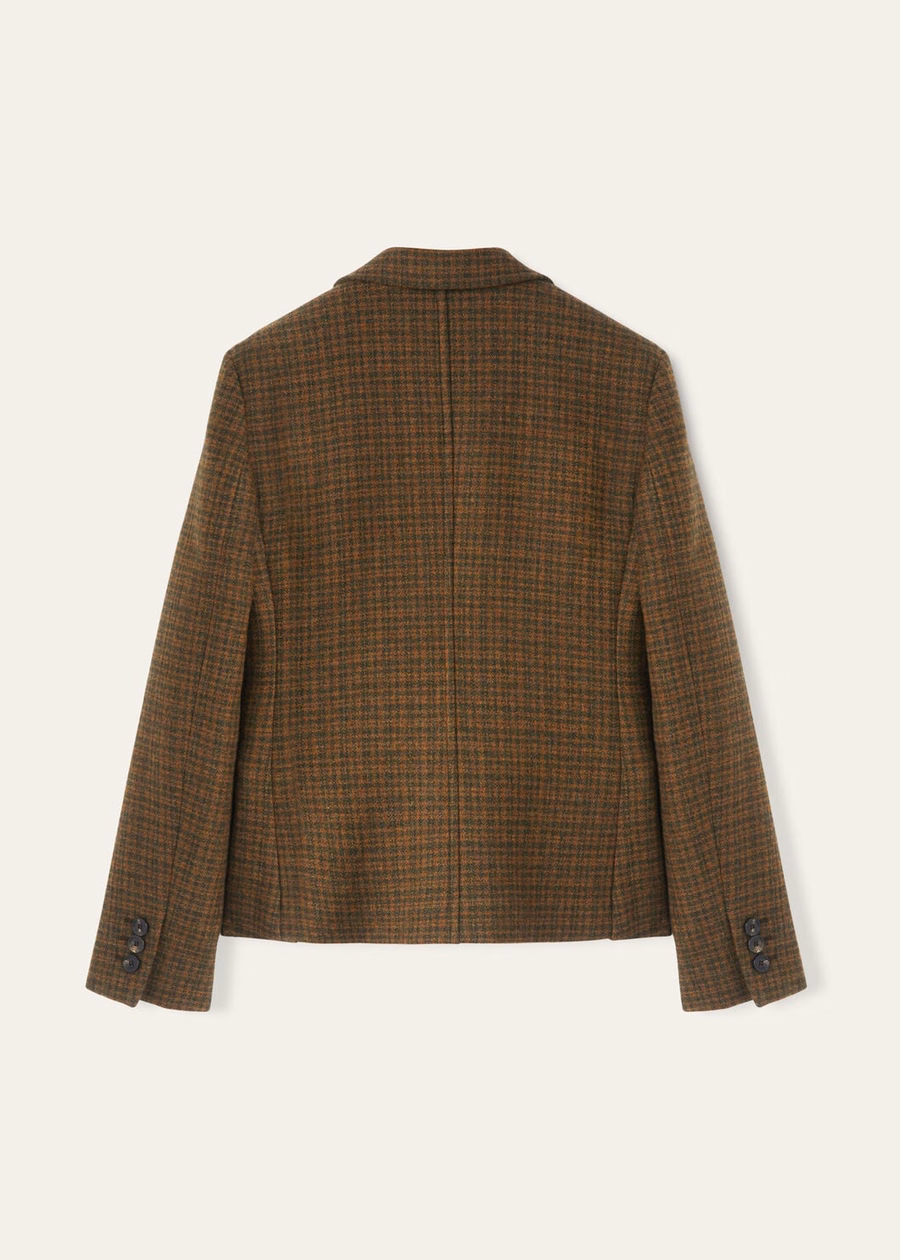 Lucile Sopra Visso Chaqueta Pied De Poule De Lana/Gingerbread Gold Melange