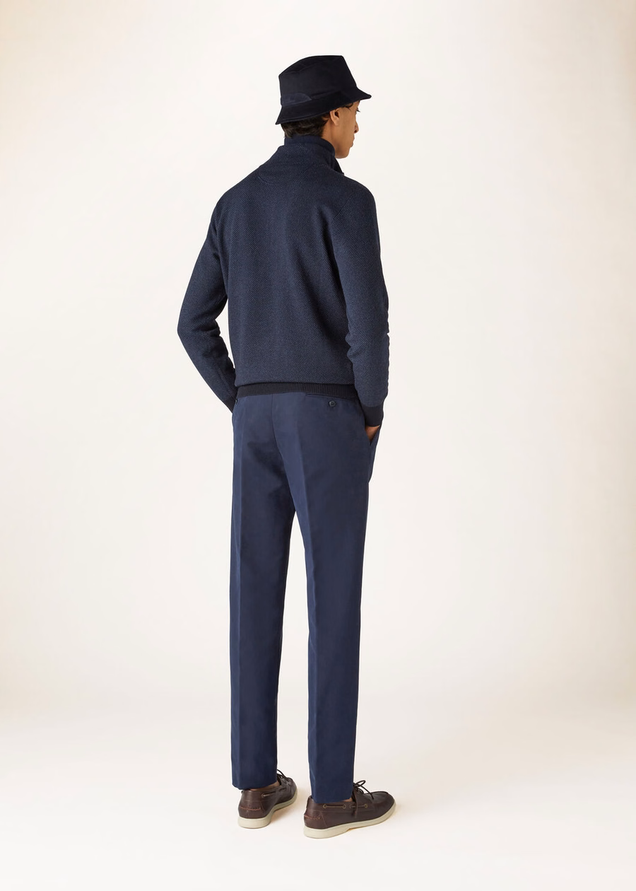 Jersey de cachemir Roadster Mezzocollo azul marino/azul noche Reserve