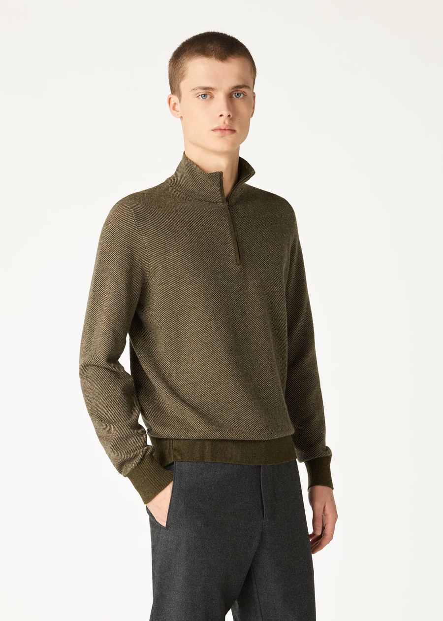 Jersey Roadster Mezzocollo Cashmere Cypres Melange/Croissant Melange