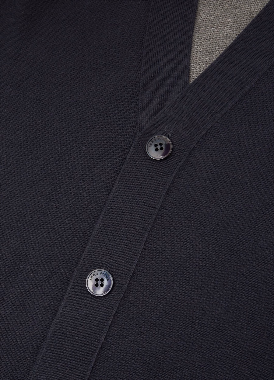Cárdigan Gift of Kings® Azul marino/Gris jaspeado