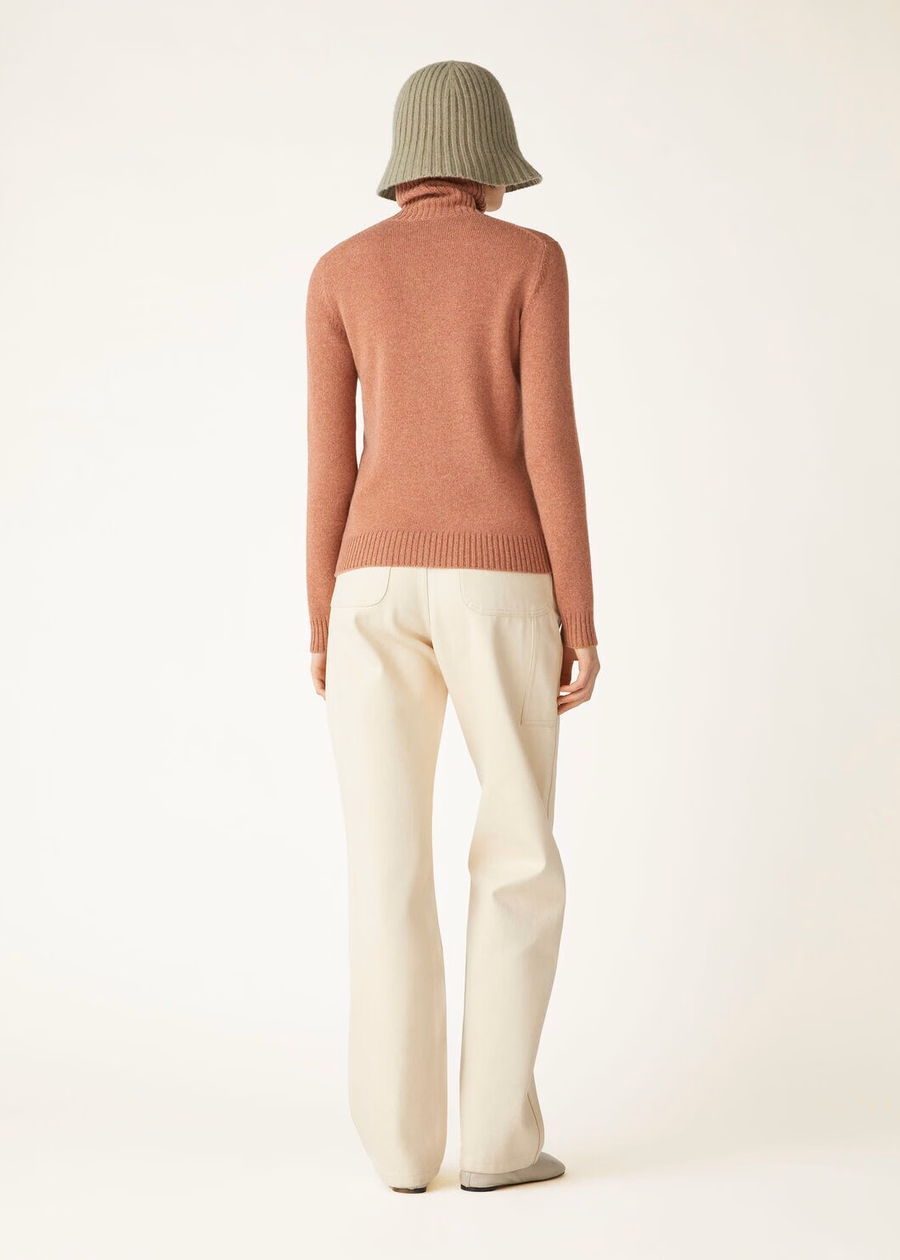 Jersey de cuello alto Parksville Baby Cashmere Tonos Atardecer Melange