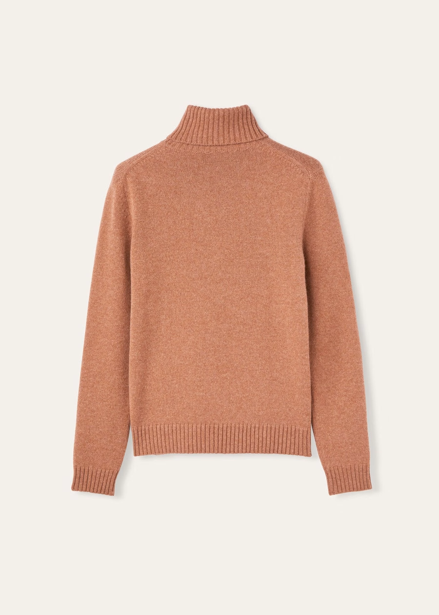 Jersey de cuello alto Parksville Baby Cashmere Tonos Atardecer Melange