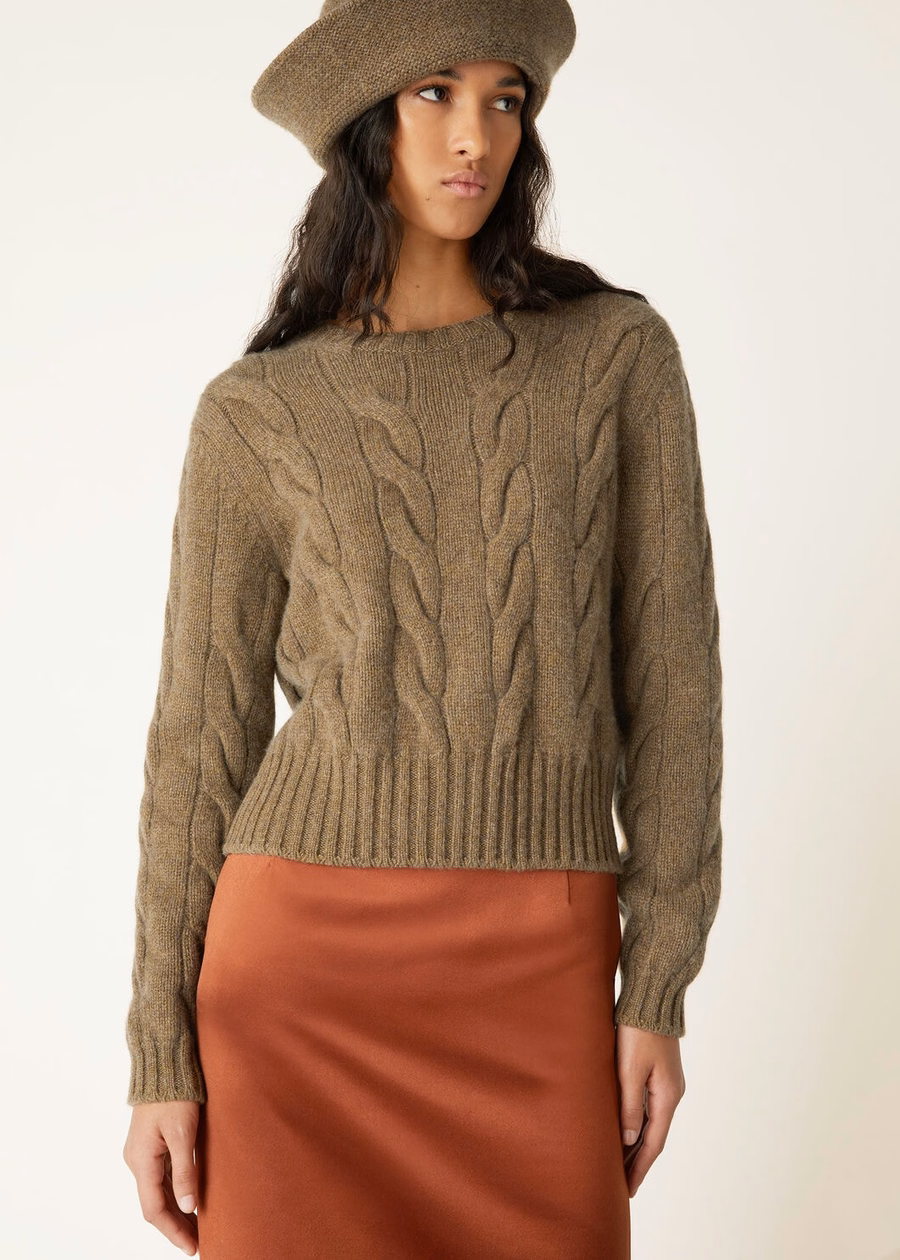 Cuello redondo Napier Baby Cashmere Coarsehair® Tundra Melange
