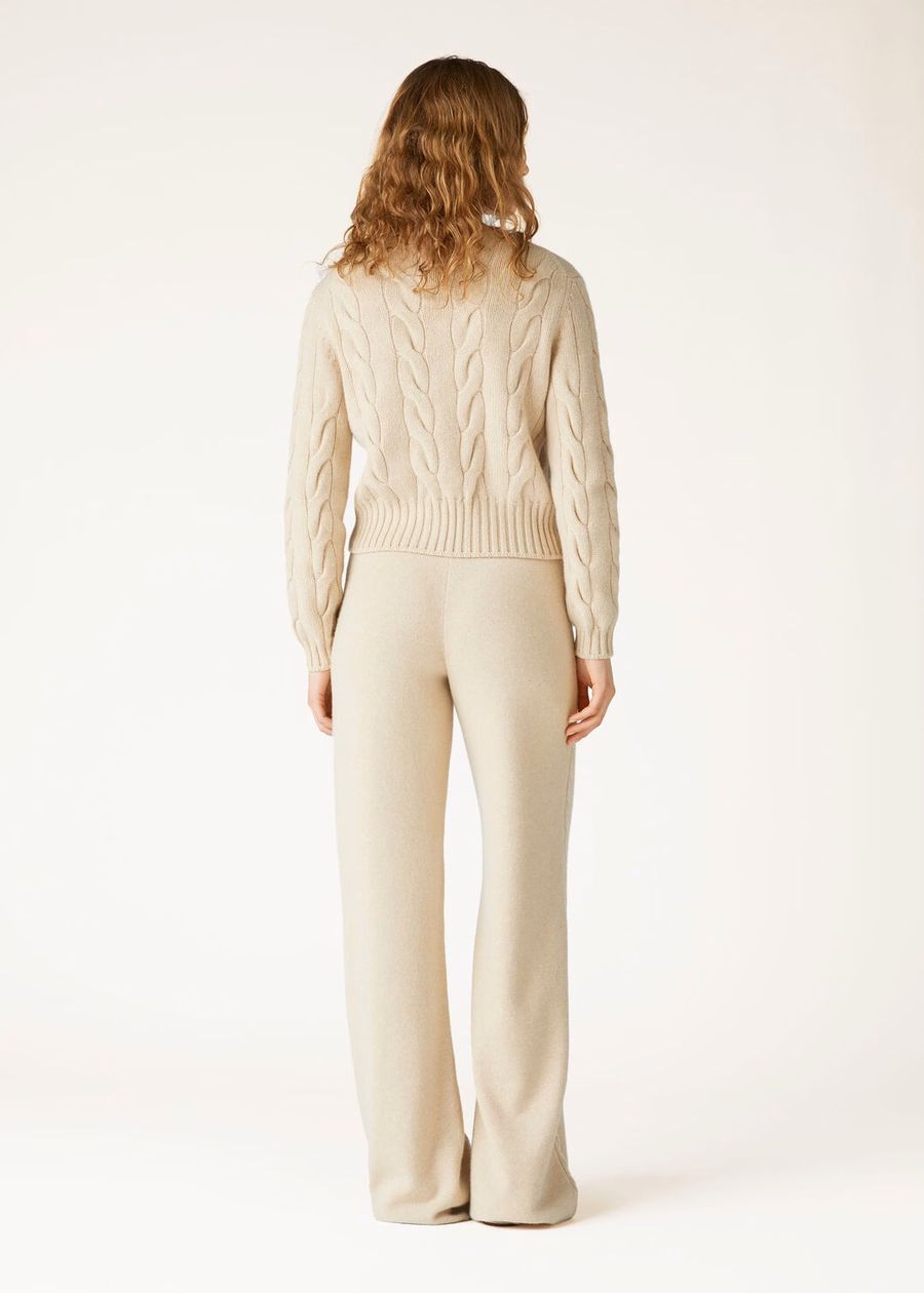 Cuello redondo Napier Baby Cashmere Coarsehair® Crema Cashmere Melange