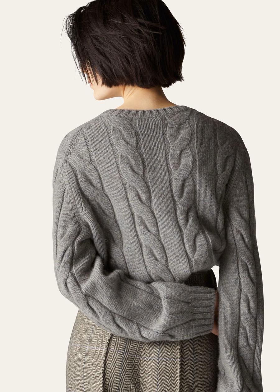 Cuello redondo Napier Baby Cashmere Coarsehair® Cayenne Melange/Mar del Norte