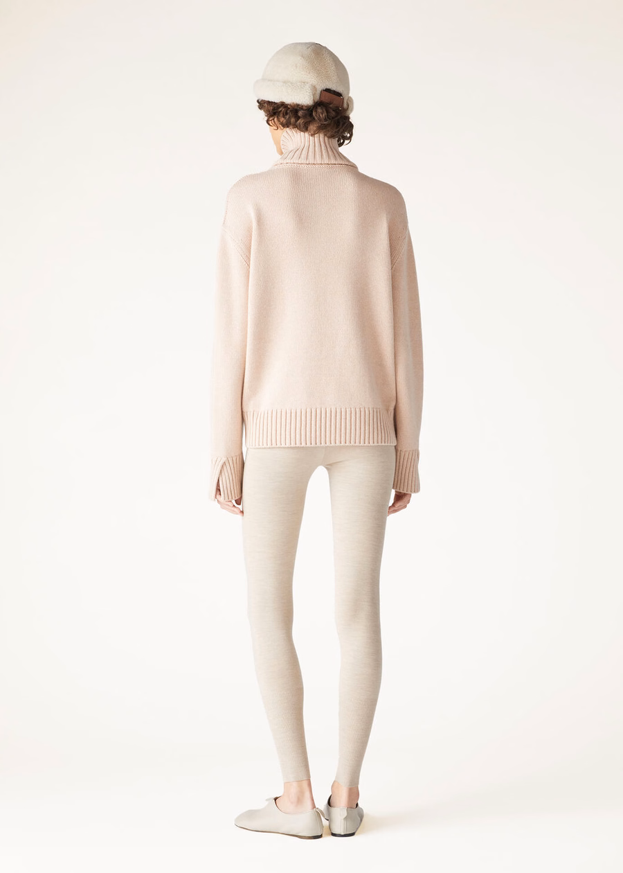 Jersey de cachemir para bebé Parksville, color beige rosado jaspeado.