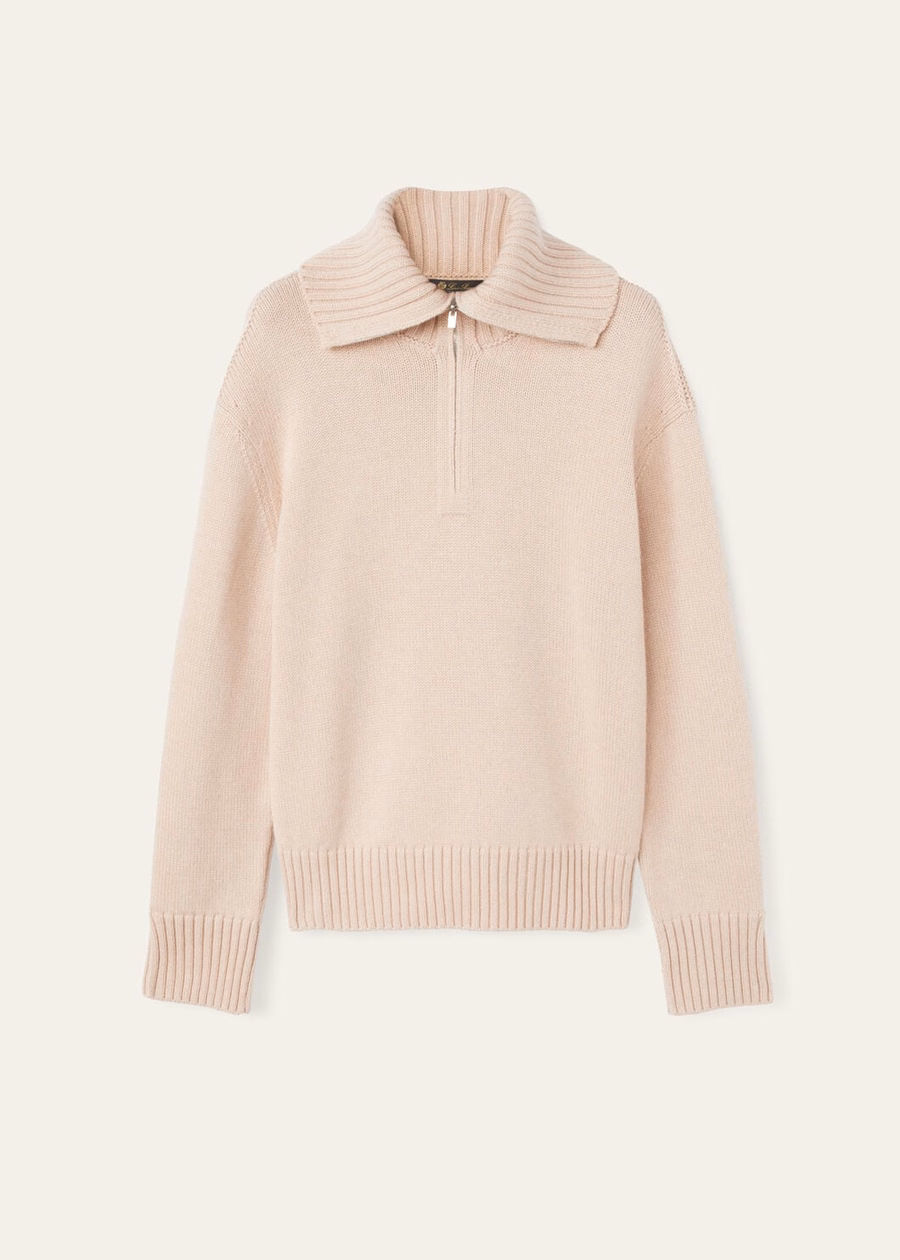 Jersey de cachemir para bebé Parksville, color beige rosado jaspeado.
