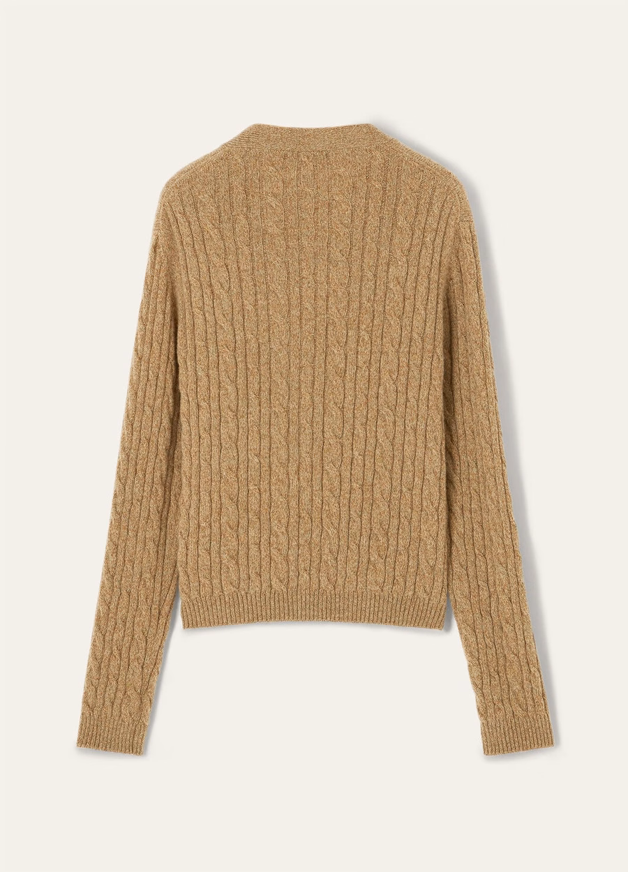Cárdigan Treccia Baby Cashmere con infusión de miel cruda y romero