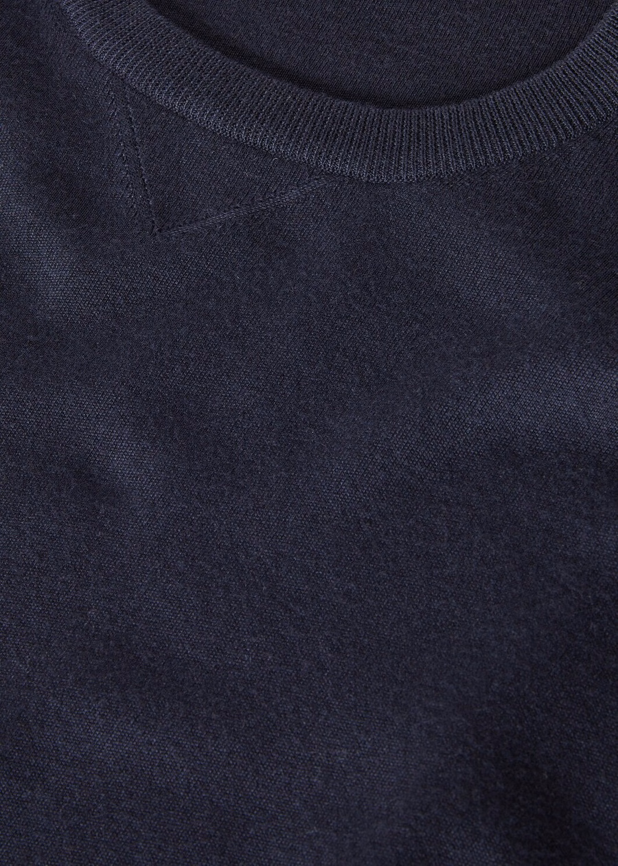 Balfour Cuello redondo Seda Cachemira Lana virgen Azul marino