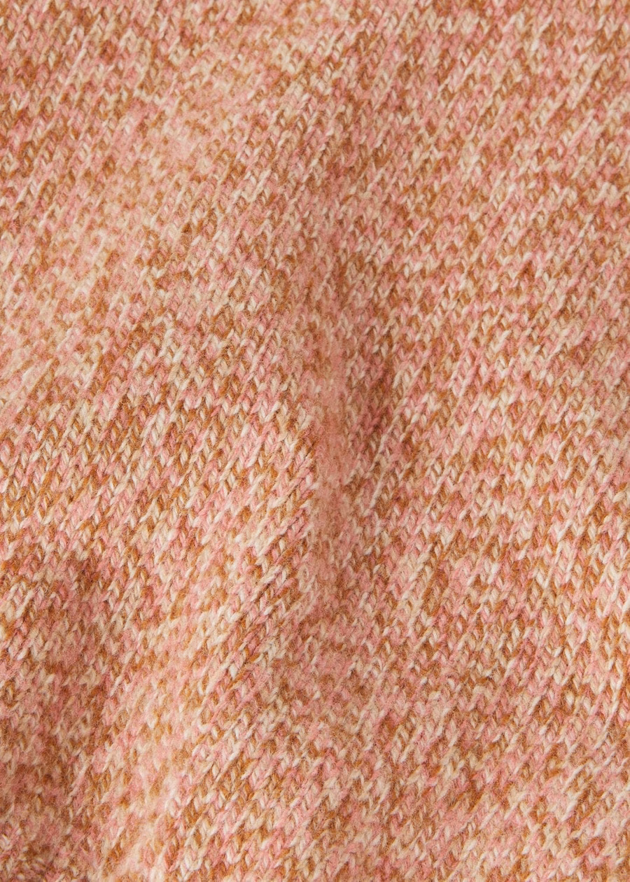 Cuello redondo Mastallone de lana virgen color tiza/rosa arena