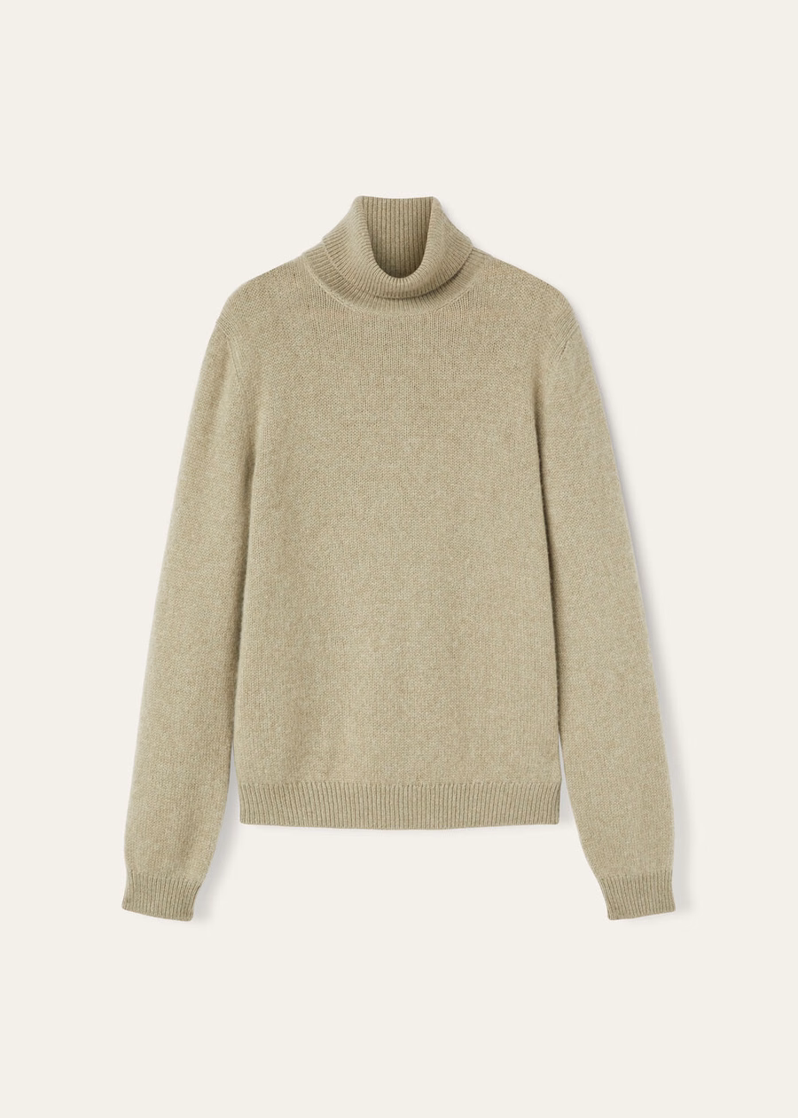 Cuello alto Fobello Baby Cashmere con semillas de cilantro melange