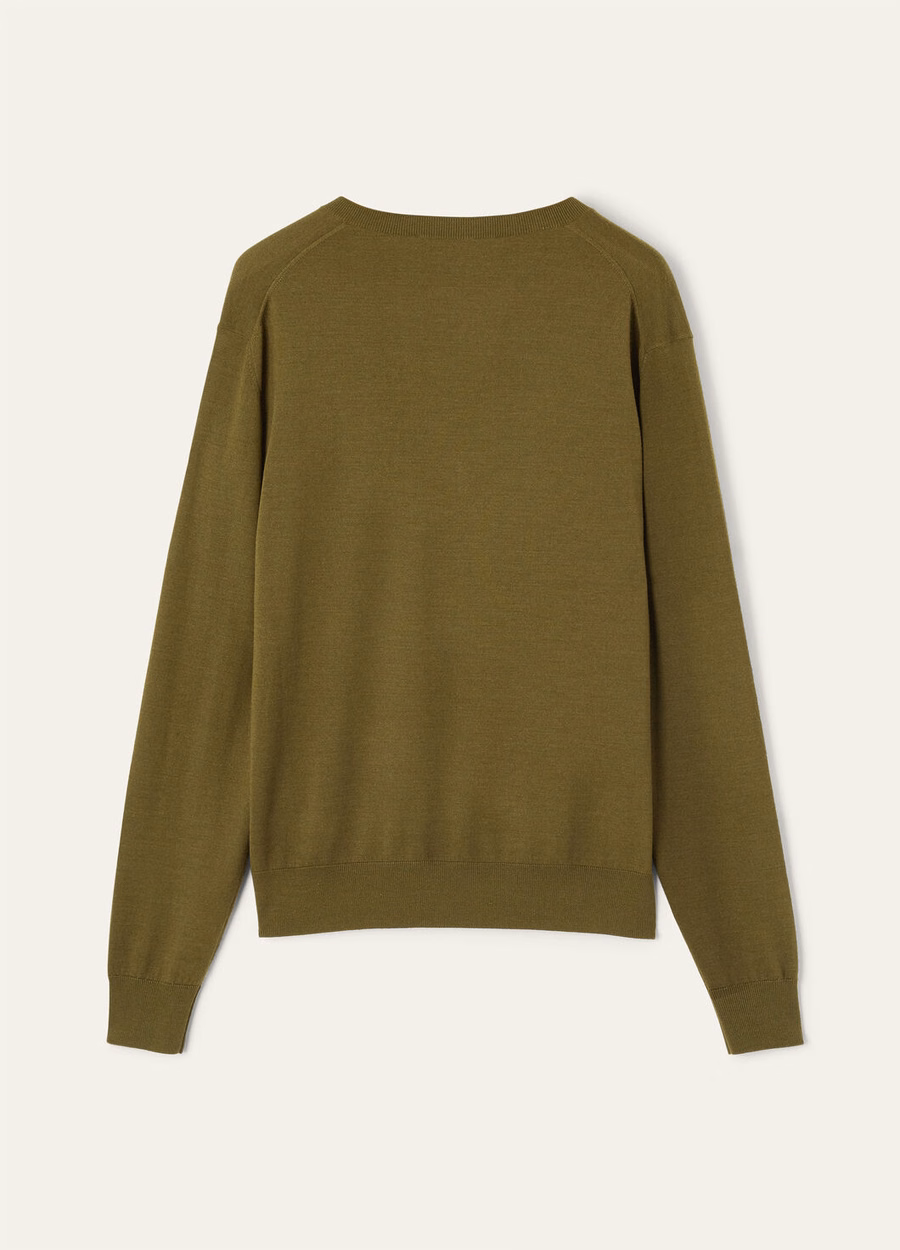 Ligereza real, cuello en V, prado de helechos