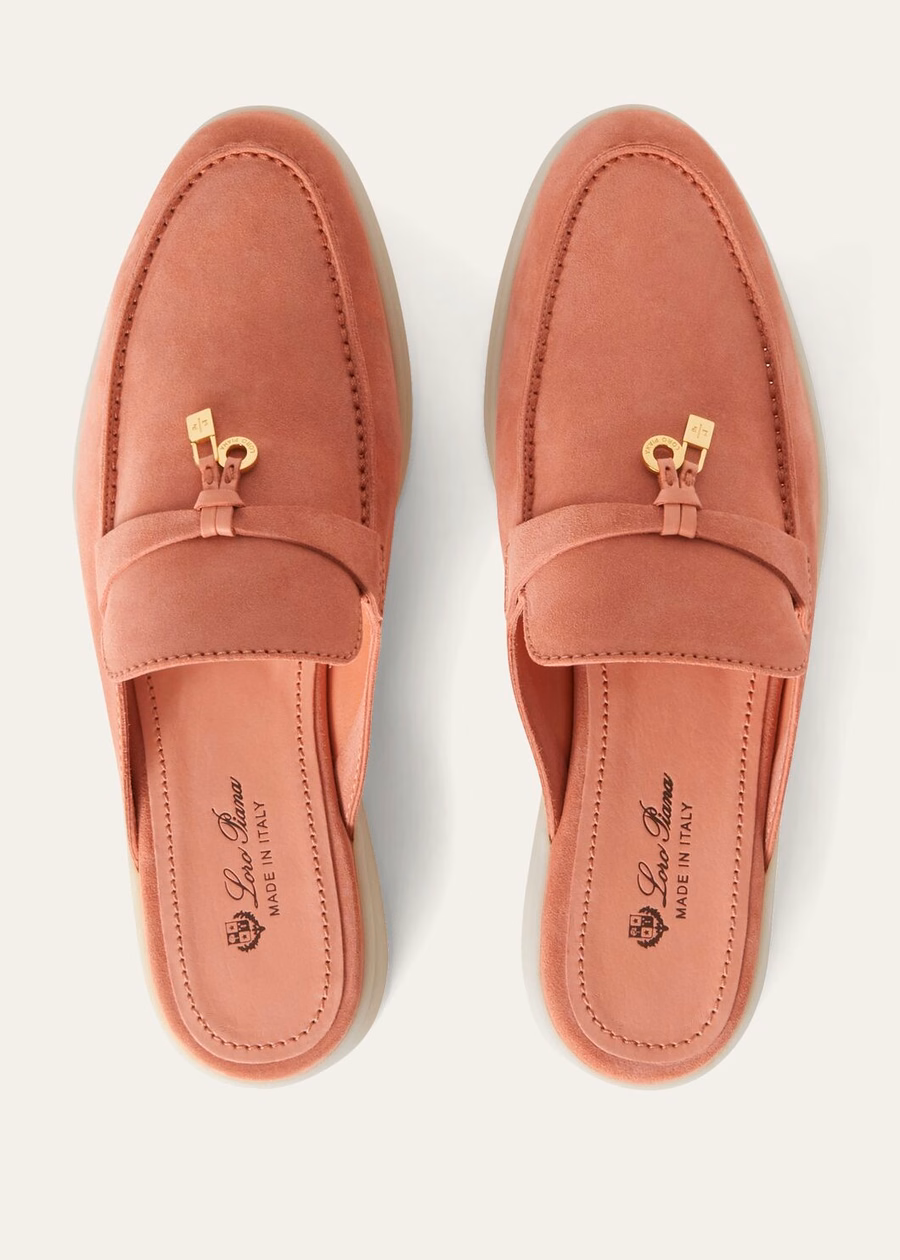 Babouche Charms Walk Loafer de ante y piel de cabra color rosa sorbete