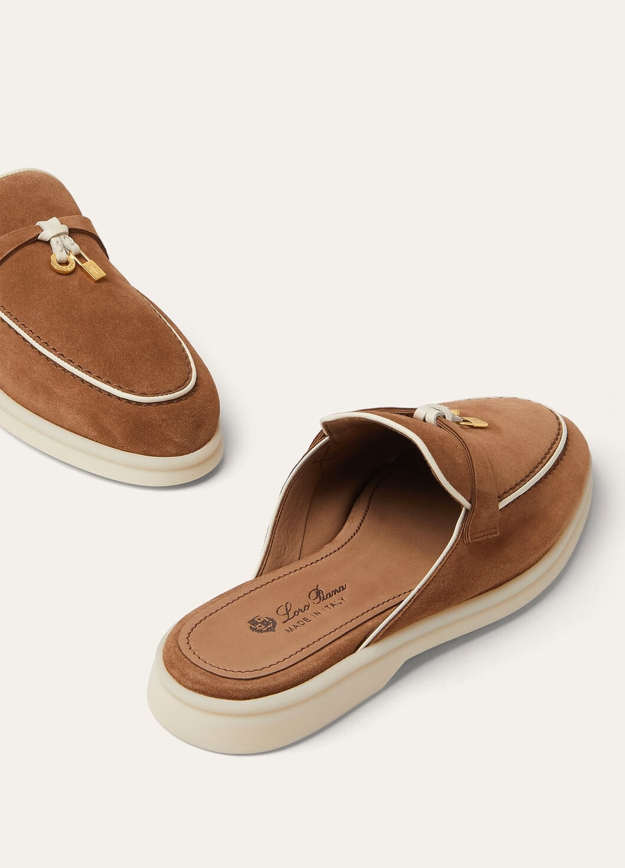 Babouche Charms Walk Mocasín de ante y piel de cabra con estampado de lunares