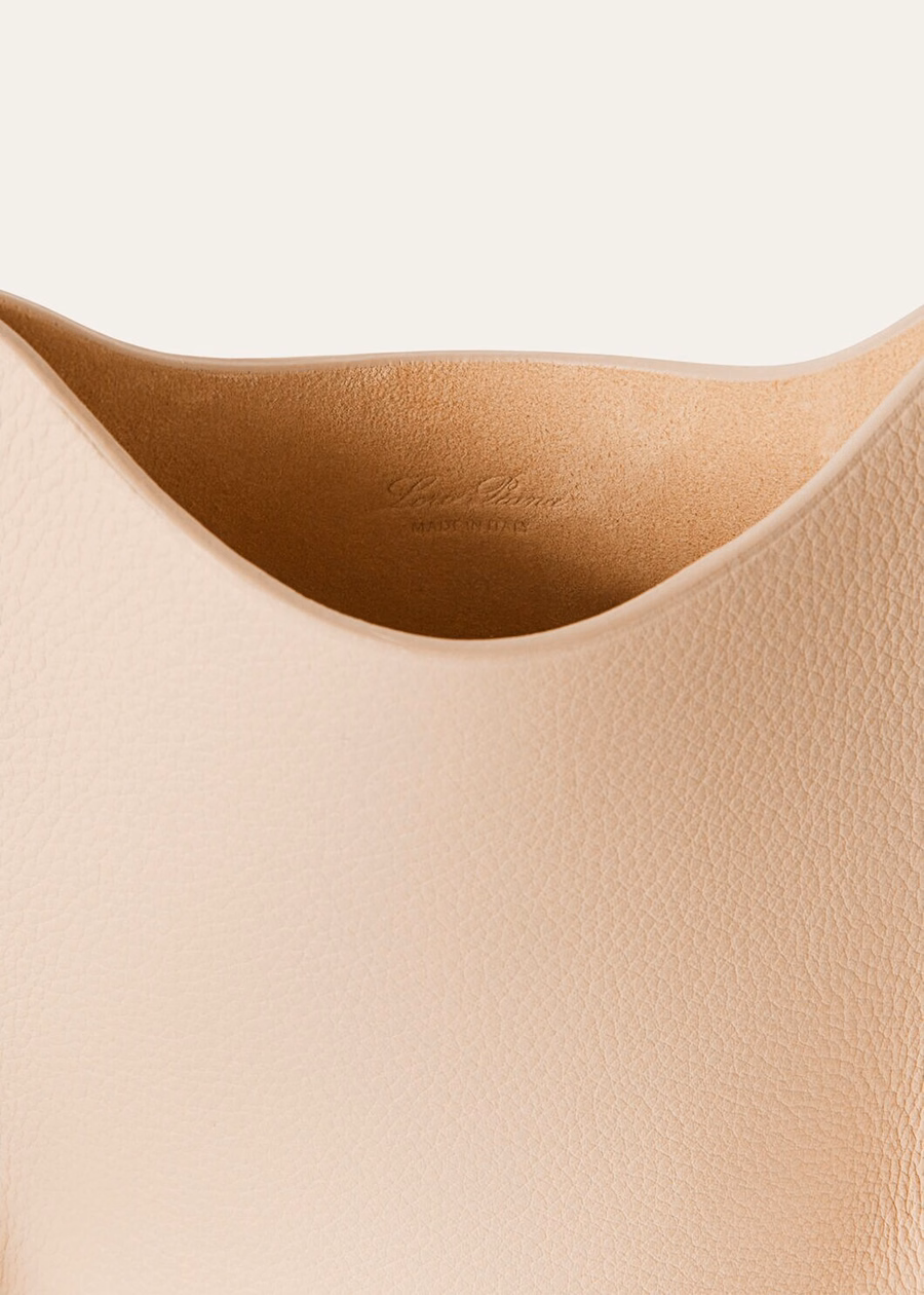 Funda para teléfono Bale de piel de becerro granulada color crema miel/oro sol