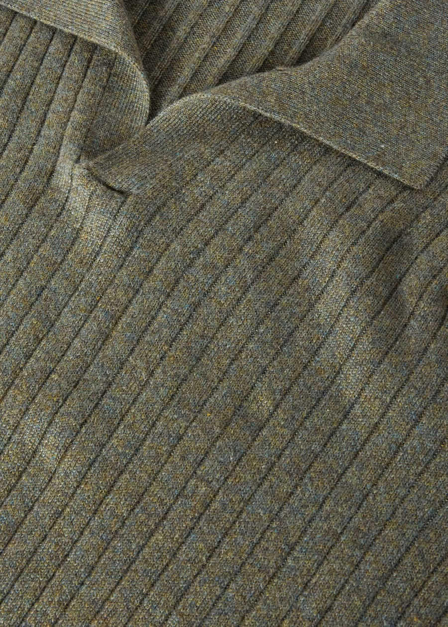 Polo Lexington Baby de cachemir color musgo oscuro jaspeado
