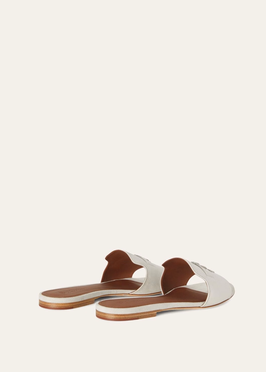Sandalias Summer Charms de ante y piel de cabra color perla empolvada