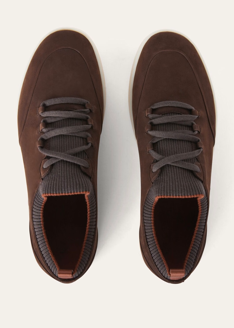 Zapatillas deportivas Soho Walk de piel de becerro, color chocolate.