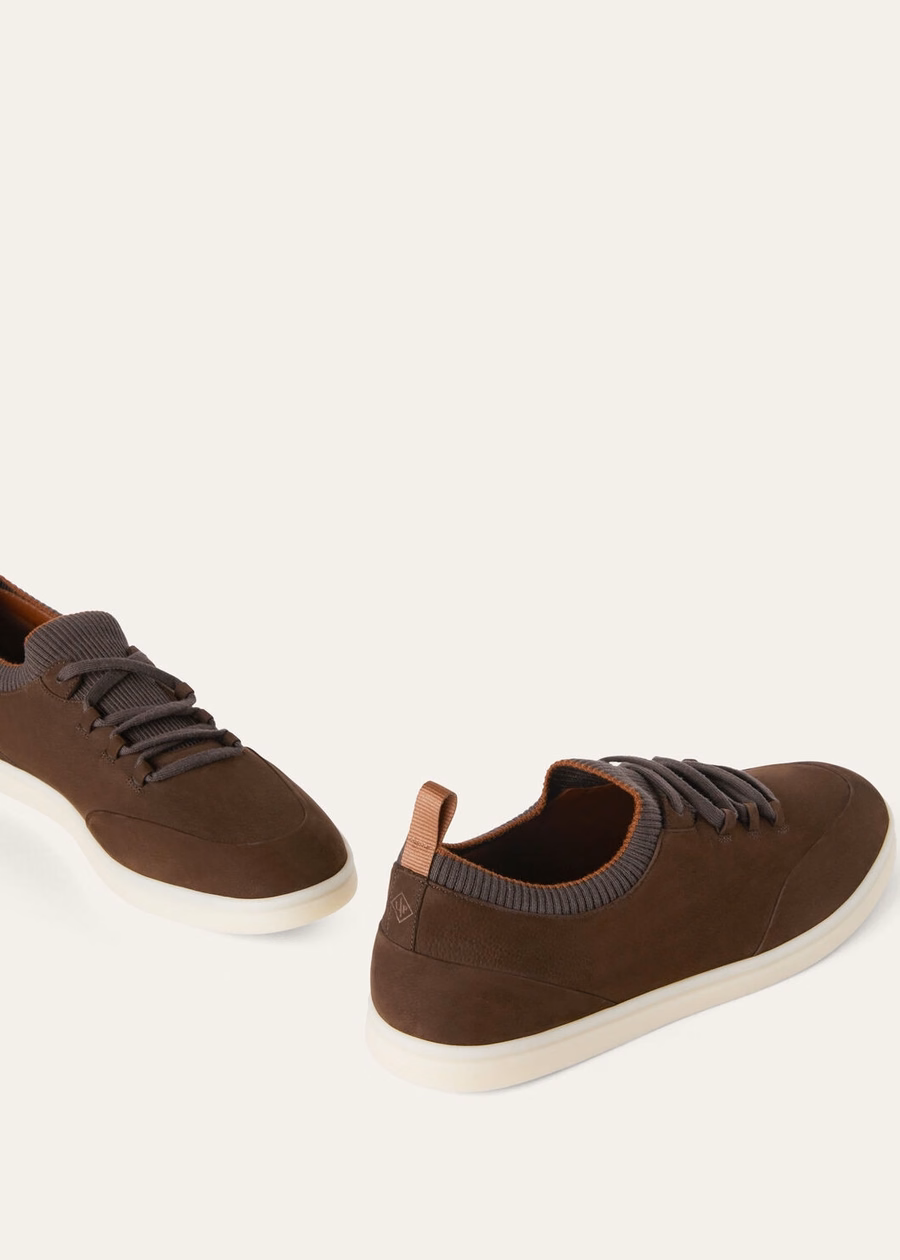 Zapatillas deportivas Soho Walk de piel de becerro, color chocolate.