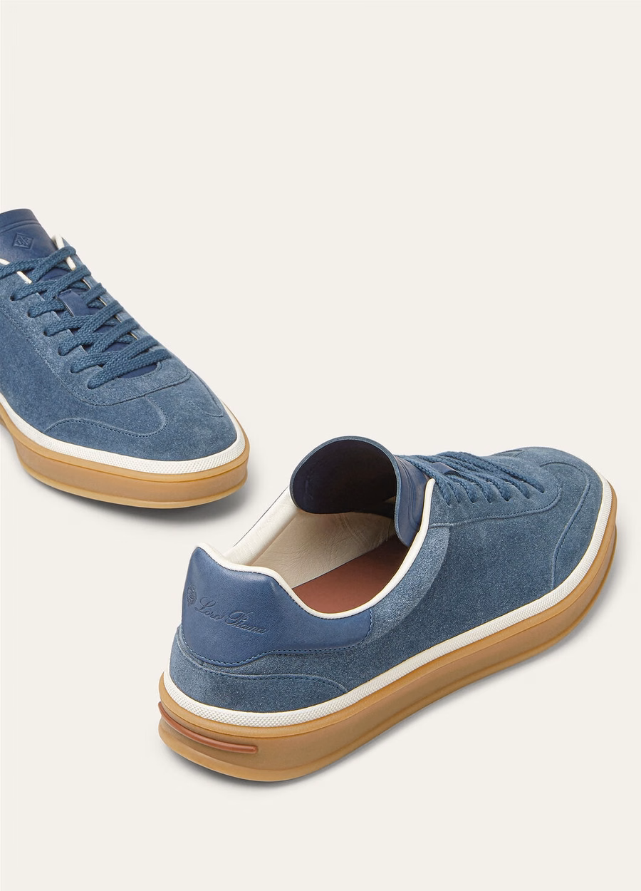 Zapatillas de tenis de ante con suela dividida en color negro (Figs)