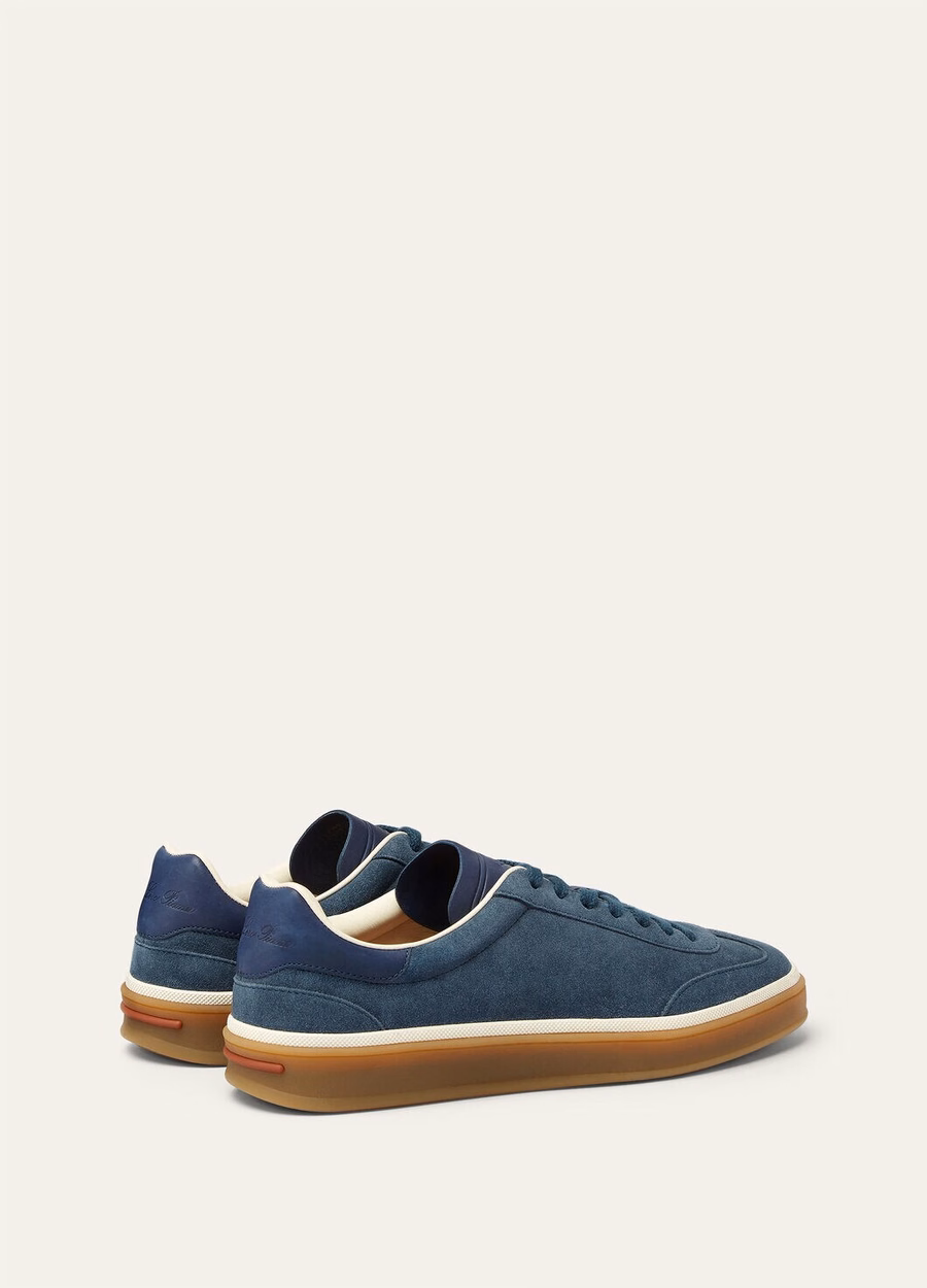 Zapatillas de tenis de ante con suela dividida en color negro (Figs)