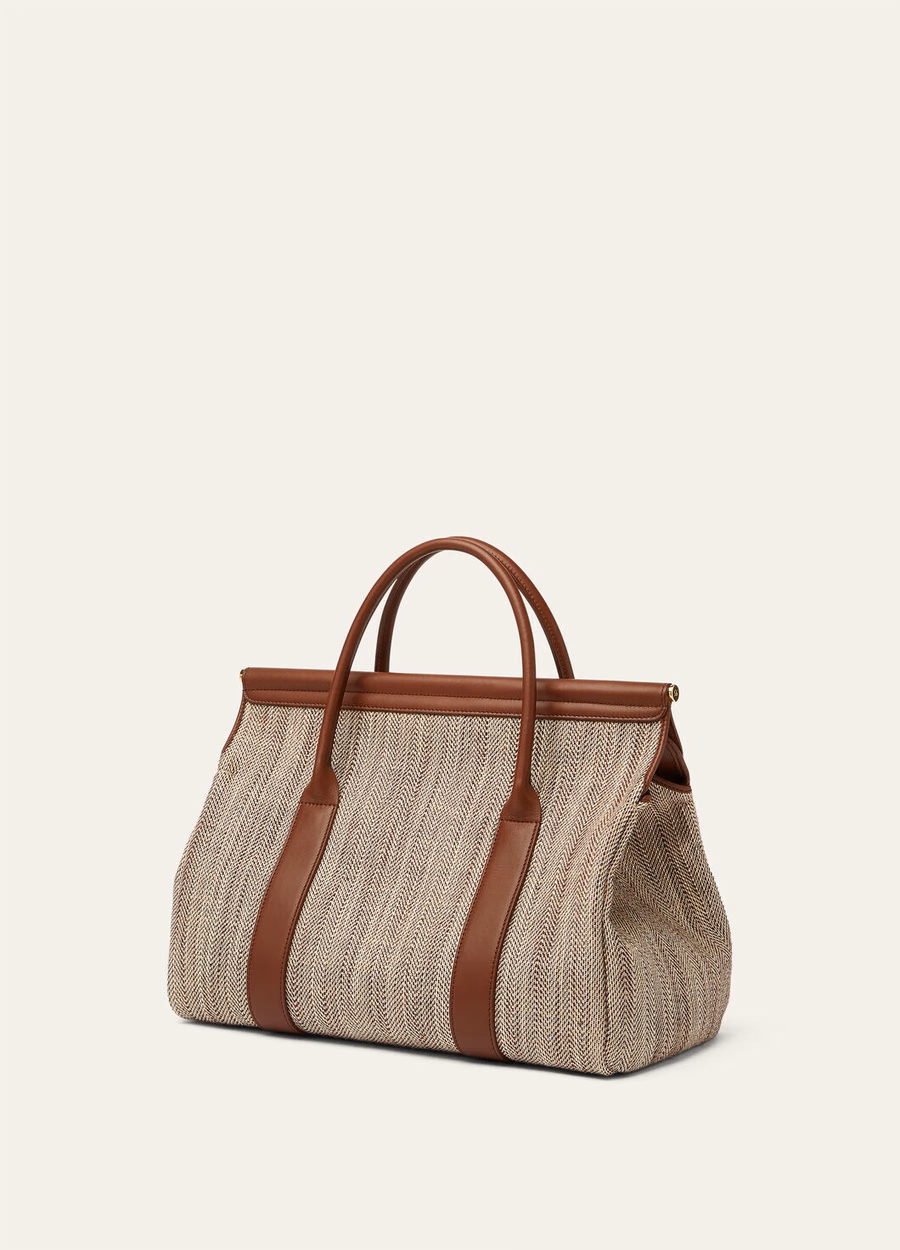Bolso Loom L32 en seda Venice Bricola/Blanco/Golden Beach/Intense Espresso/Sun Gold