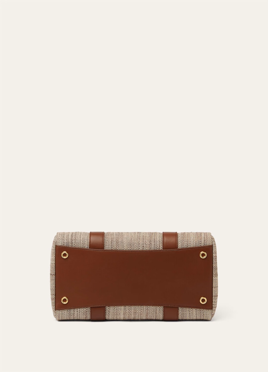 Bolso Loom L32 en seda Venice Bricola/Blanco/Golden Beach/Intense Espresso/Sun Gold