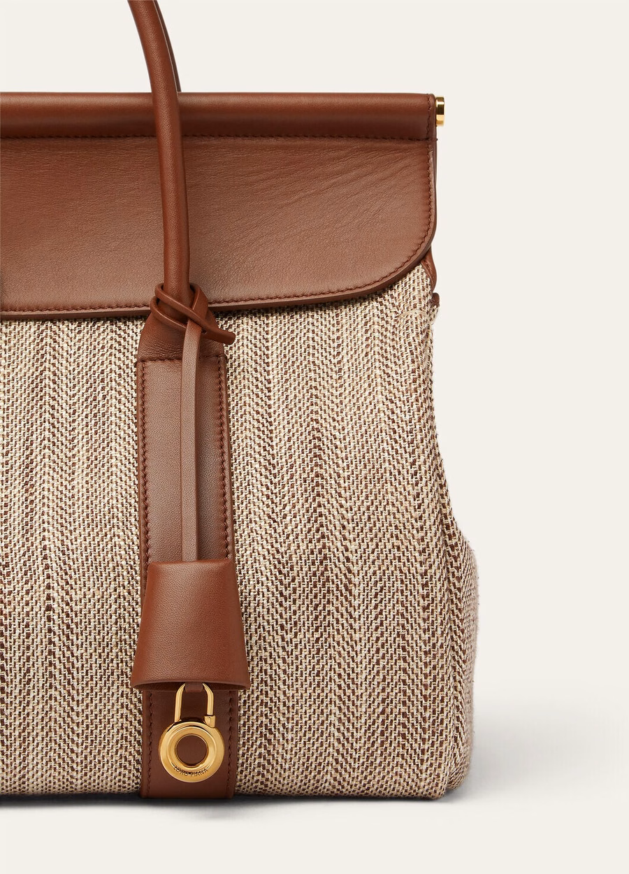 Bolso Loom L32 en seda Venice Bricola/Blanco/Golden Beach/Intense Espresso/Sun Gold