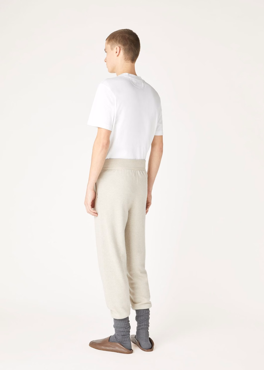 Pantalones Duo, color natural cachemir, color maletín/gris jaspeado.