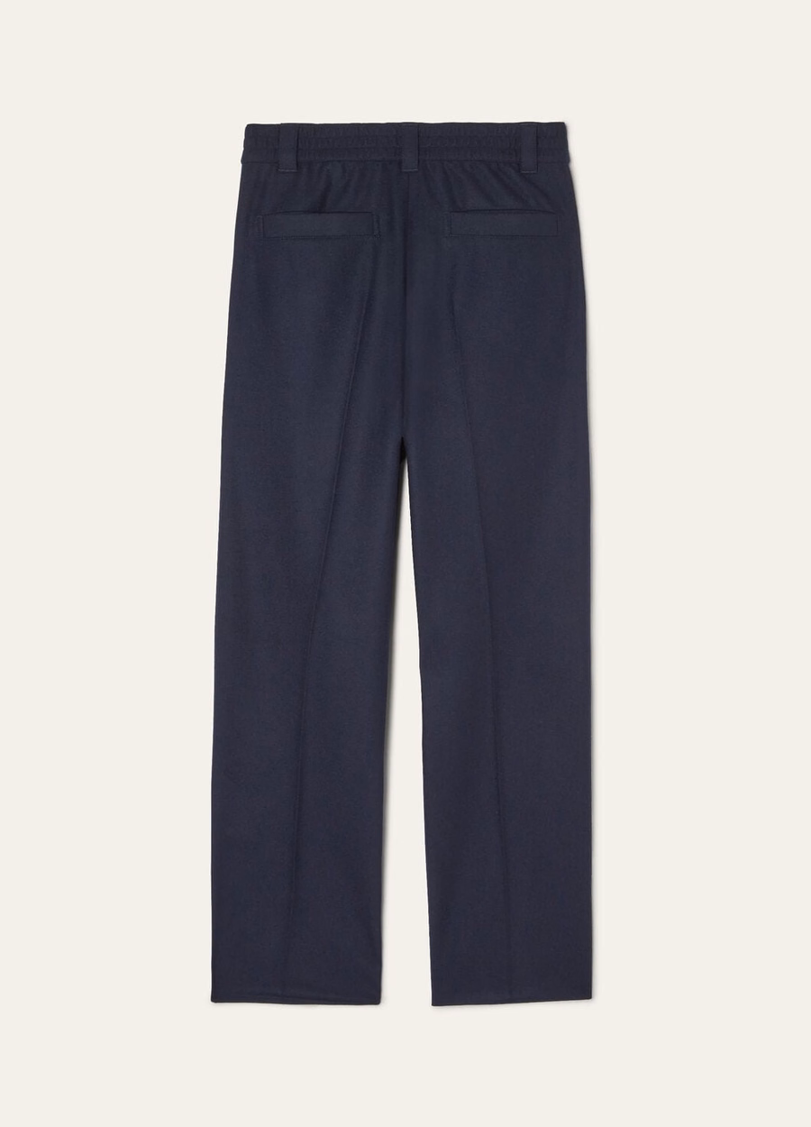 Pantalones Reinga de cachemir y lana virgen azul marino