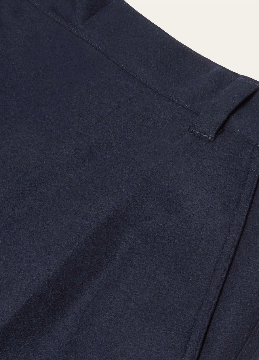 Pantalones Reinga de cachemir y lana virgen azul marino