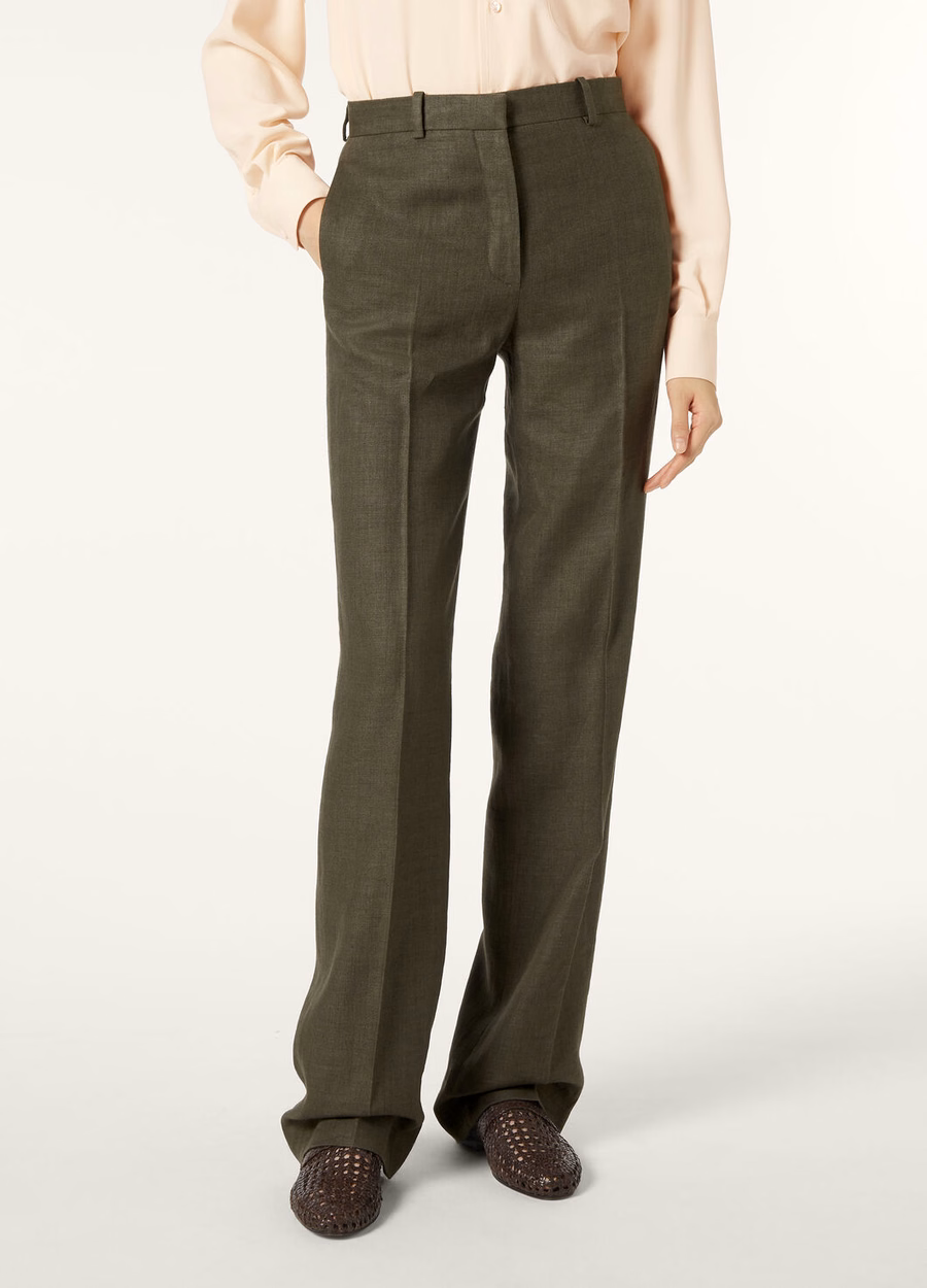 Pantalones Goldie de lana virgen color pino negro