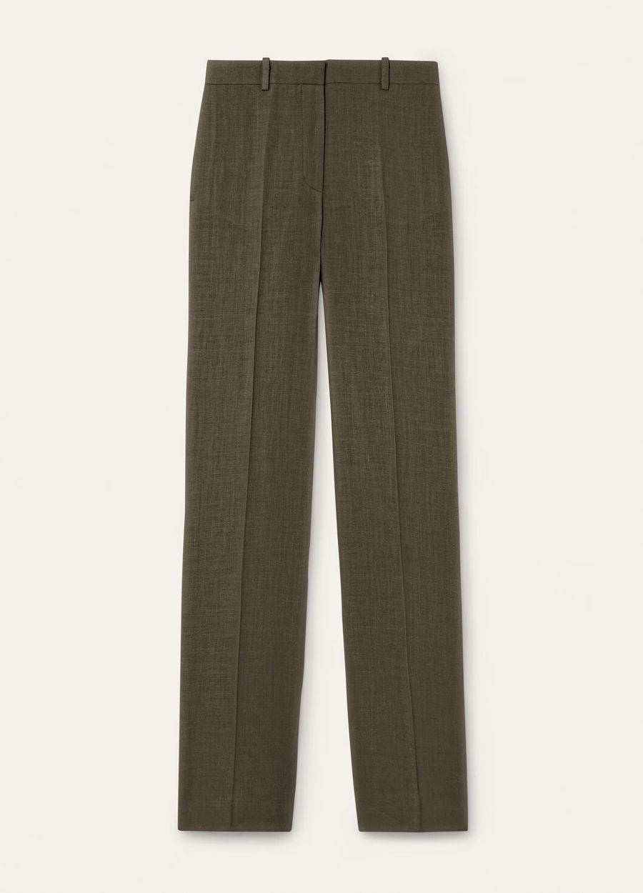 Pantalones Goldie de lana virgen color pino negro