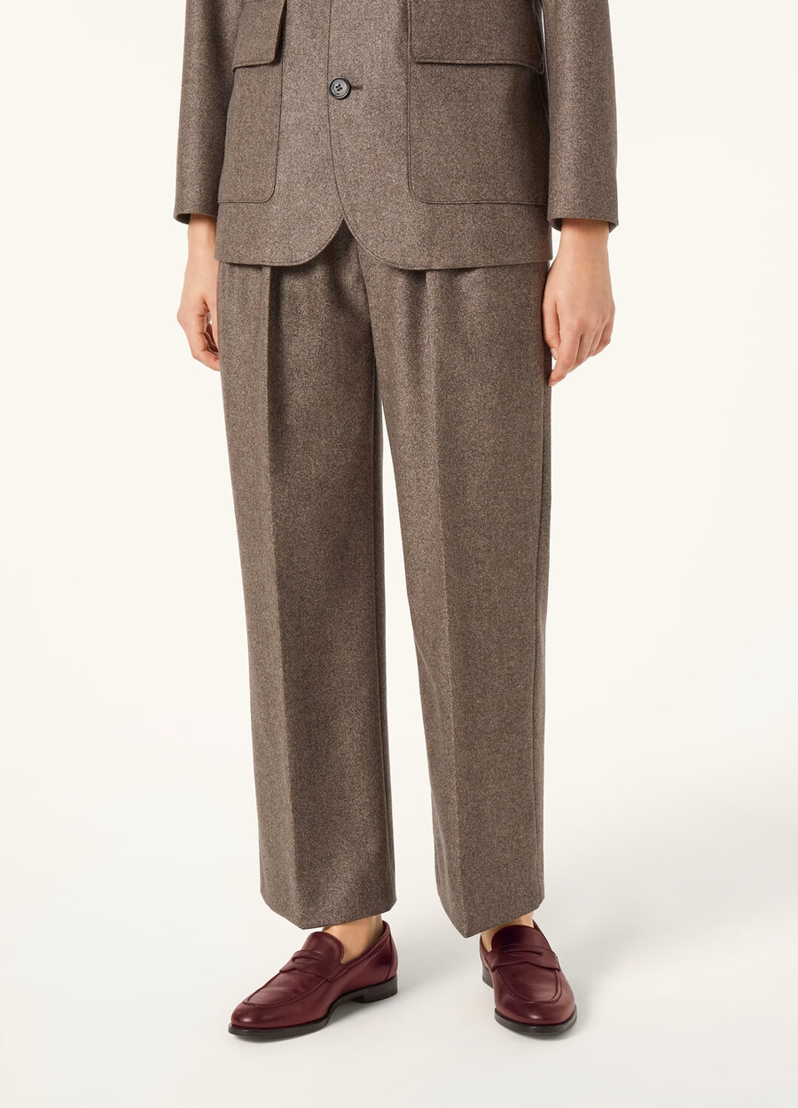 Pantalones Yurik de lana virgen de cachemira Dark Granit Melange
