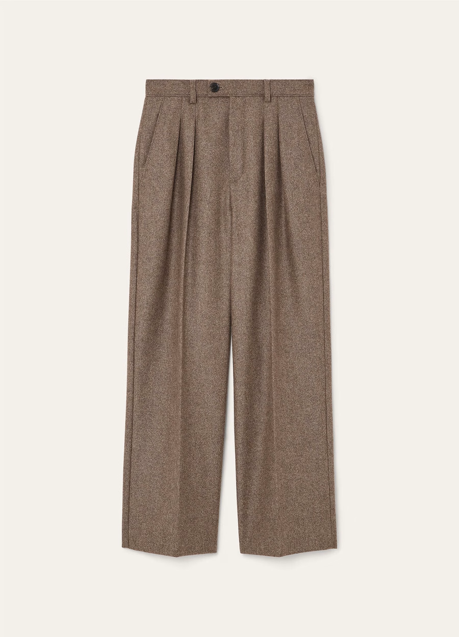 Pantalones Yurik de lana virgen de cachemira Dark Granit Melange