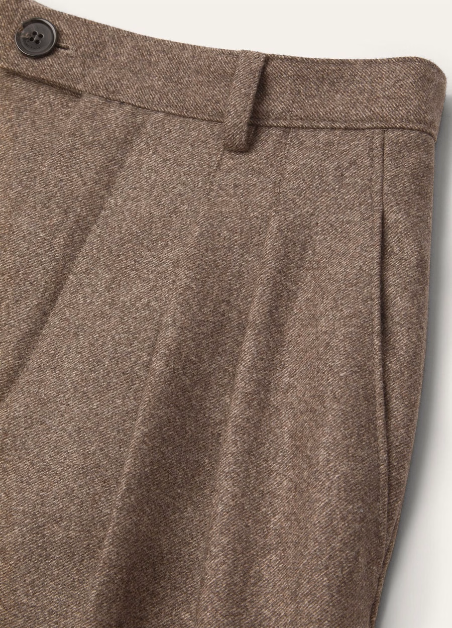 Pantalones Yurik de lana virgen de cachemira Dark Granit Melange