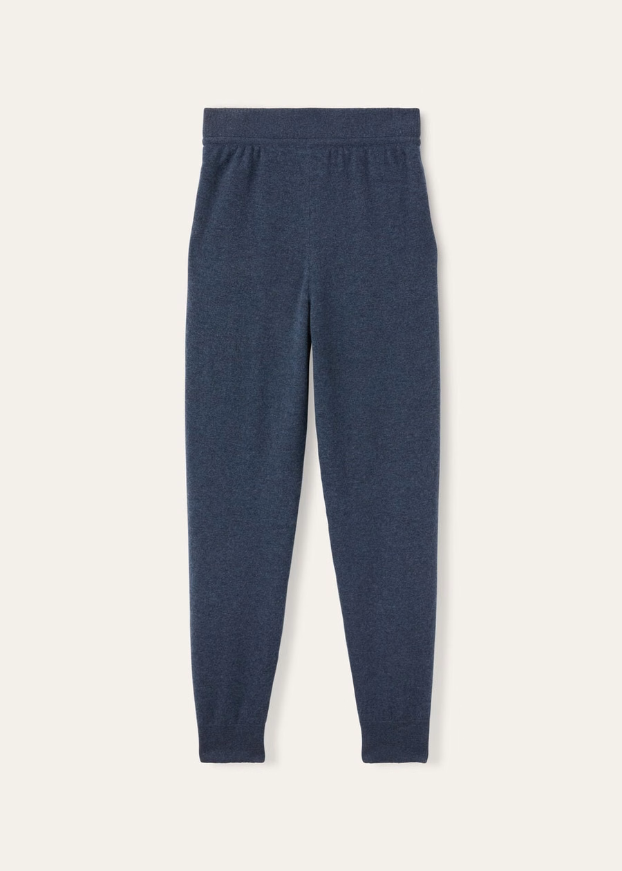Pantalones Duo Cashmere color verde azulado jaspeado/gris carbón jaspeado